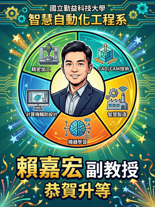 恭賀 智動系-賴嘉宏老師 - 榮升副教授圖片