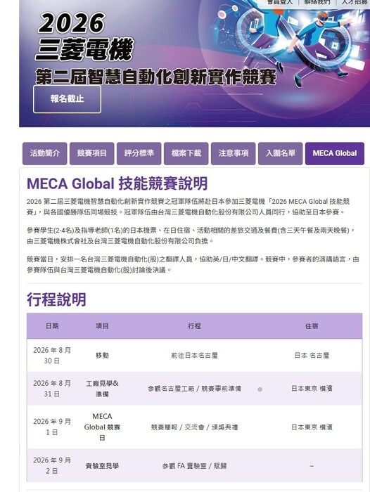 [賀]智慧自動化工程系勇奪三菱電機創新實作競賽冠軍　代表台灣前進日本圖片